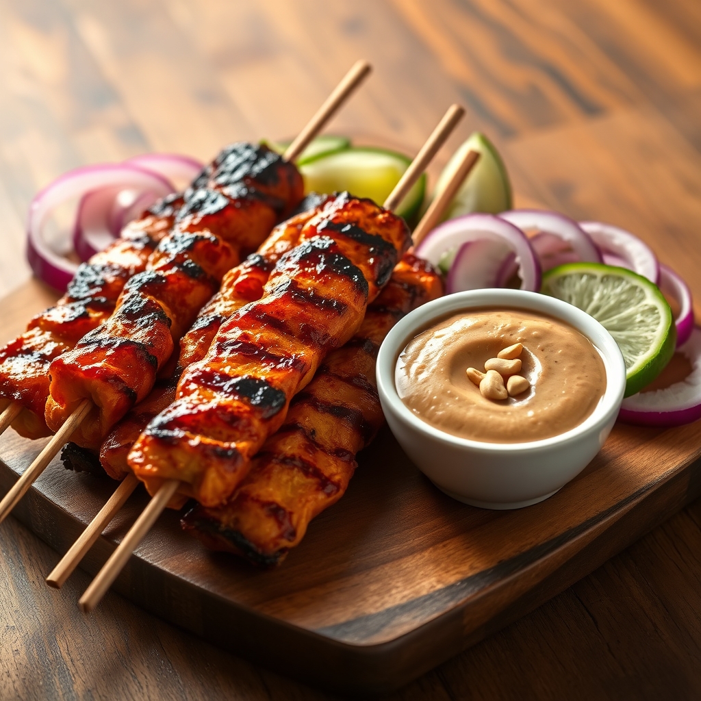 Easy Homemade Sate Ayam Recipe with Peanut Sauce