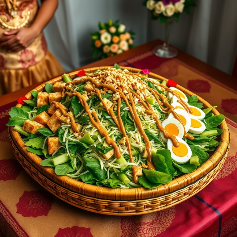 Gado Gado Pengantin: Indonesia’s Elegant Wedding Salad with Peanut Sauce