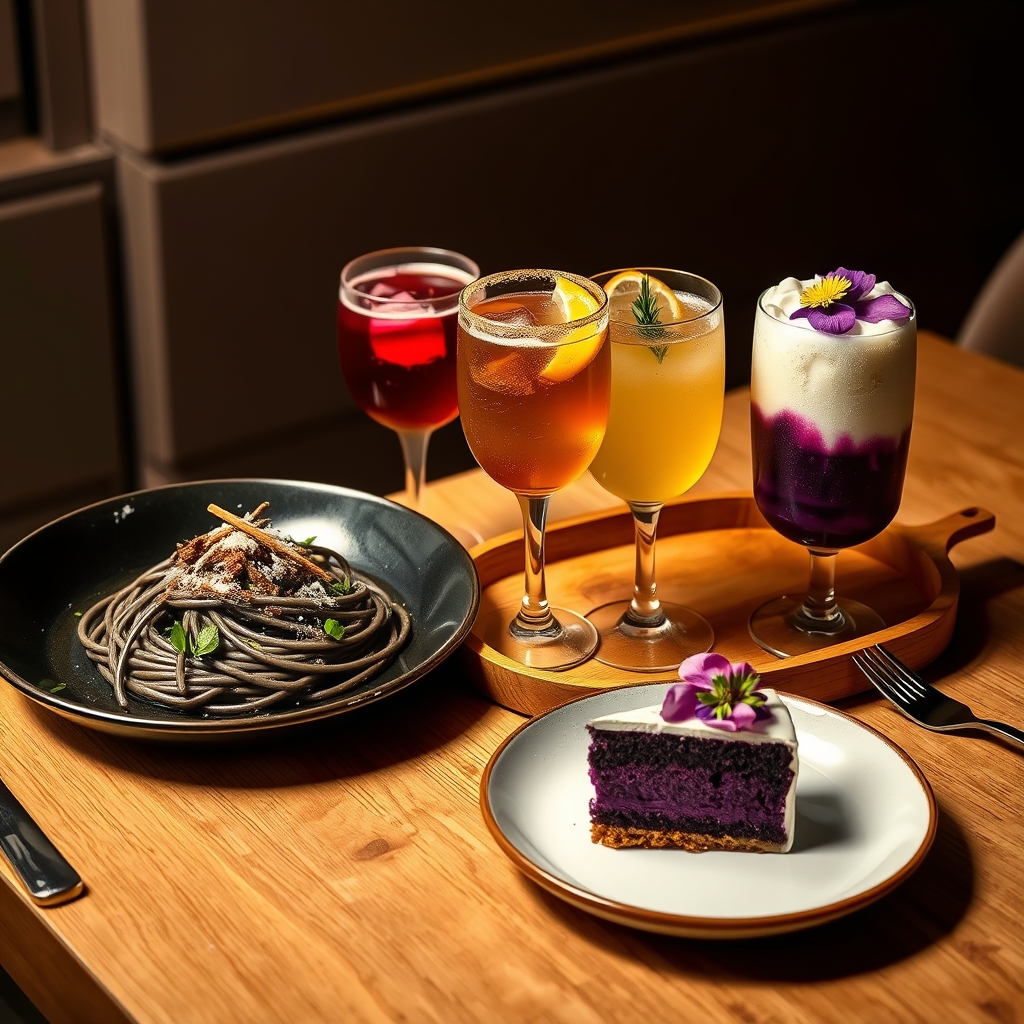 The Bold and the Beautiful: How Black Garlic Pasta, Mocktail Blends, and Ube Desserts Are Redefining Gourmet Dining